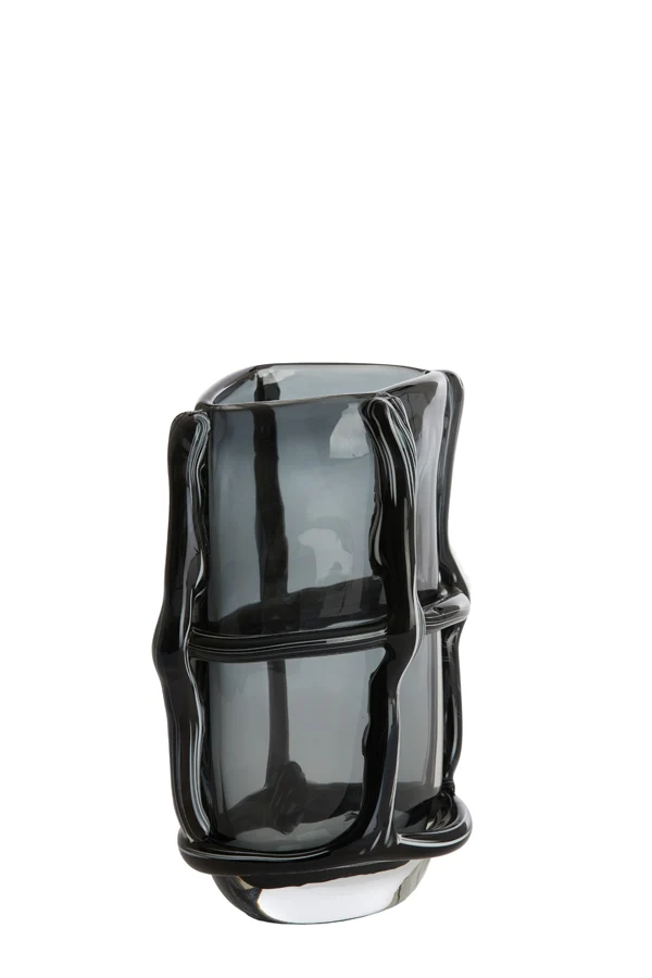 Vase 20,5x13x29 cm ASHORO glass grey