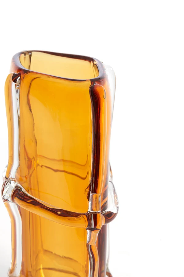 Vase 20,5x13x29 cm ASHORO glass amber