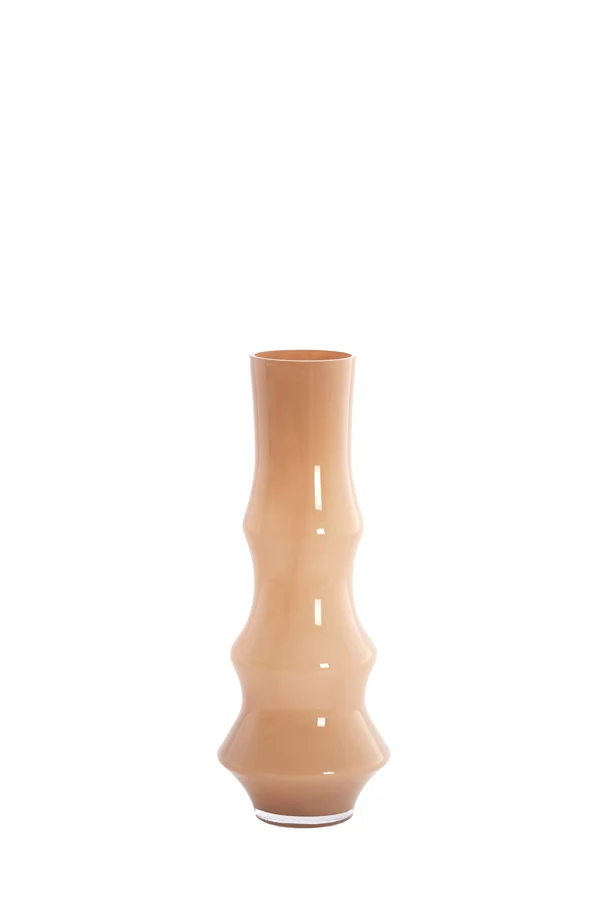 Vase 19x50 cm FIORENZA glass caramel