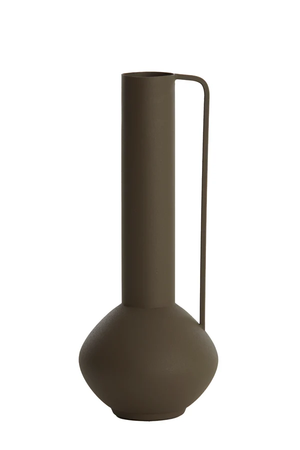 Vase deco 12x33 cm PANZANO matt brown