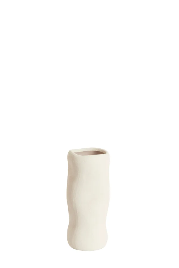 Vase deco 12x28 cm SERAFINA ceramics cream