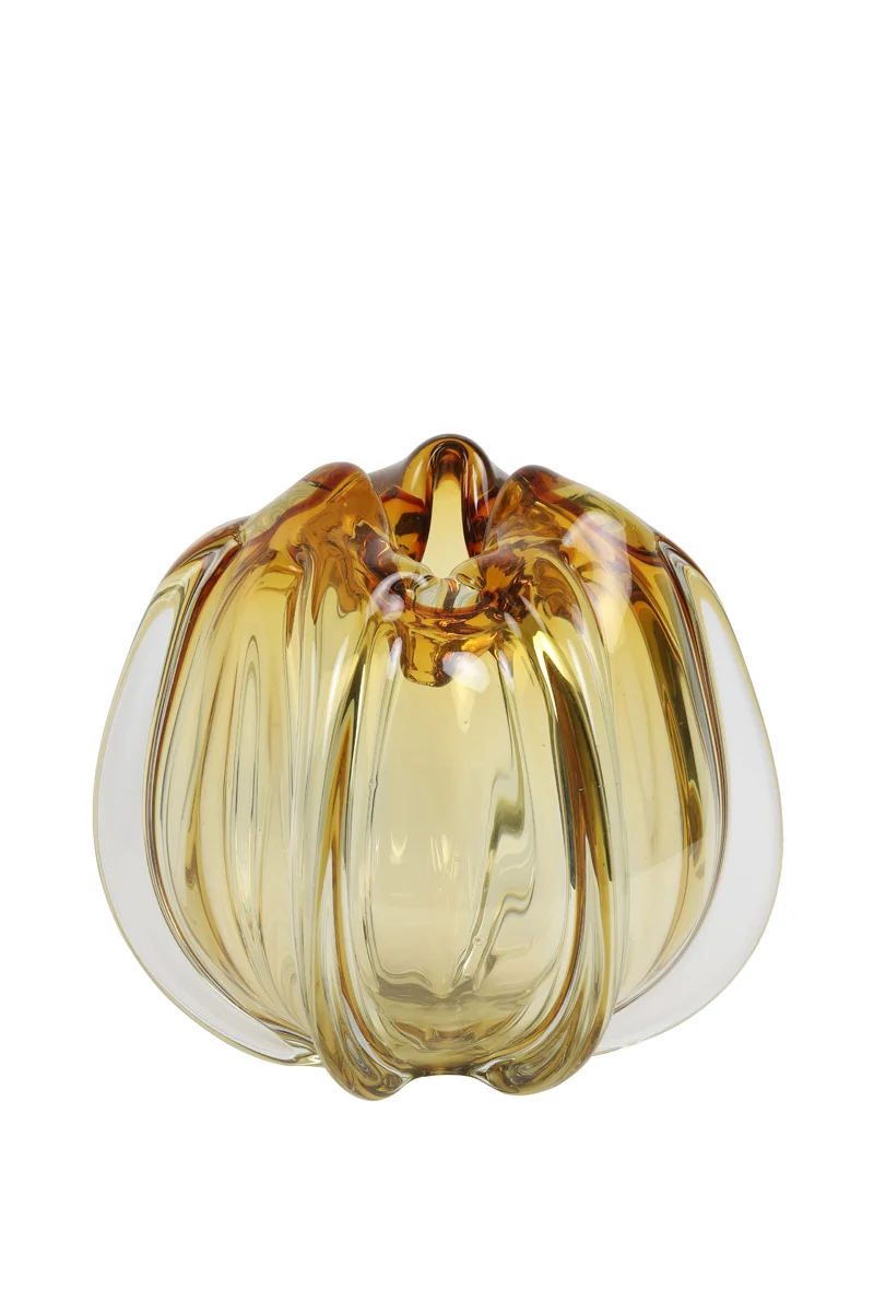 Vase 24,5x22 cm MURELA glass amber