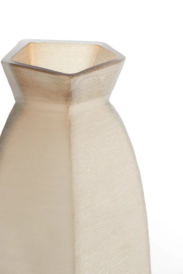 Vase 24,5x22,5x50,5 cm VELIKO glass light brown