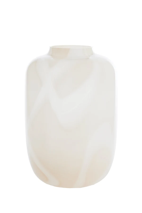 Vase 34x50 cm KOBALA glass sand-cream