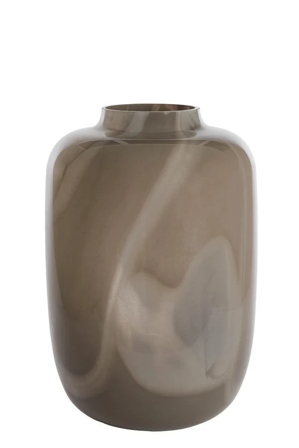 Vase 34x50 cm KOBALA glass grey-cream