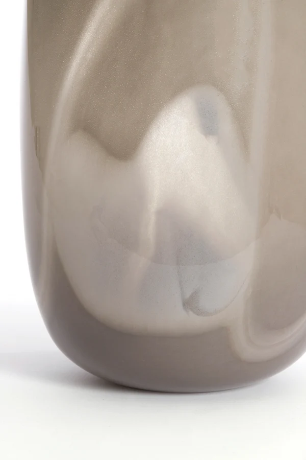 Vase 34x50 cm KOBALA glass grey-cream