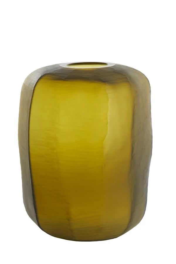 Vase 33x42 cm PACENGO yellow-olive green