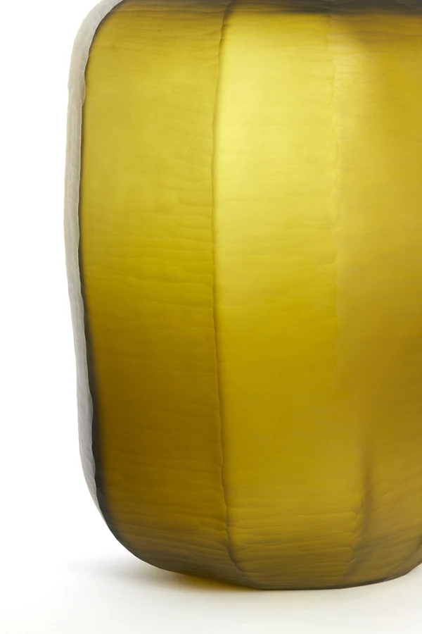 Vase 33x42 cm PACENGO yellow-olive green