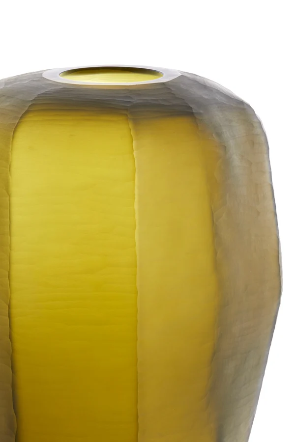 Vase 33x42 cm PACENGO yellow-olive green