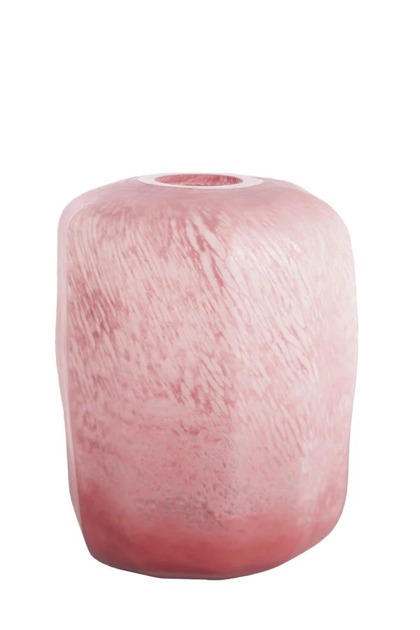 Vase 33x42 cm PACENGO glass coral-light pink