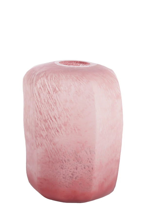 Vase 33x42 cm PACENGO glass coral-light pink