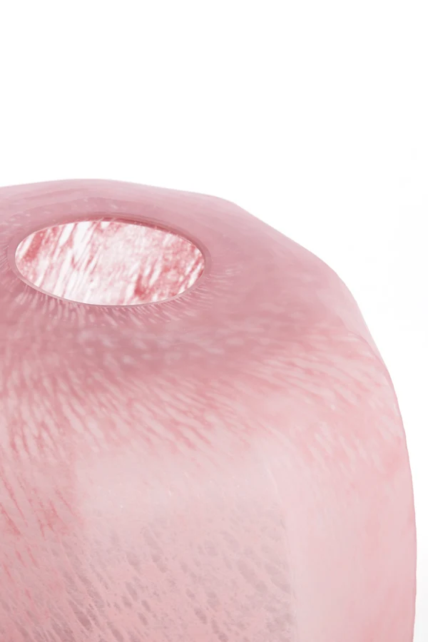 Vase 33x42 cm PACENGO glass coral-light pink
