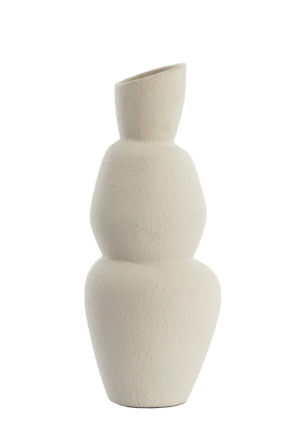 Vase 19x46,5 cm ARAM ceramics cream