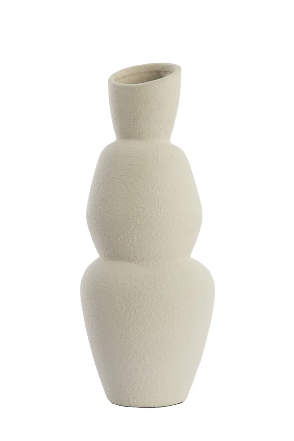 Vase 19x46,5 cm ARAM ceramics cream