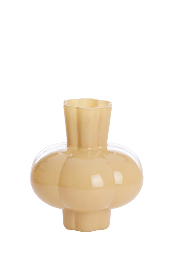 Vase 19x20 cm KORTOSI glass beige