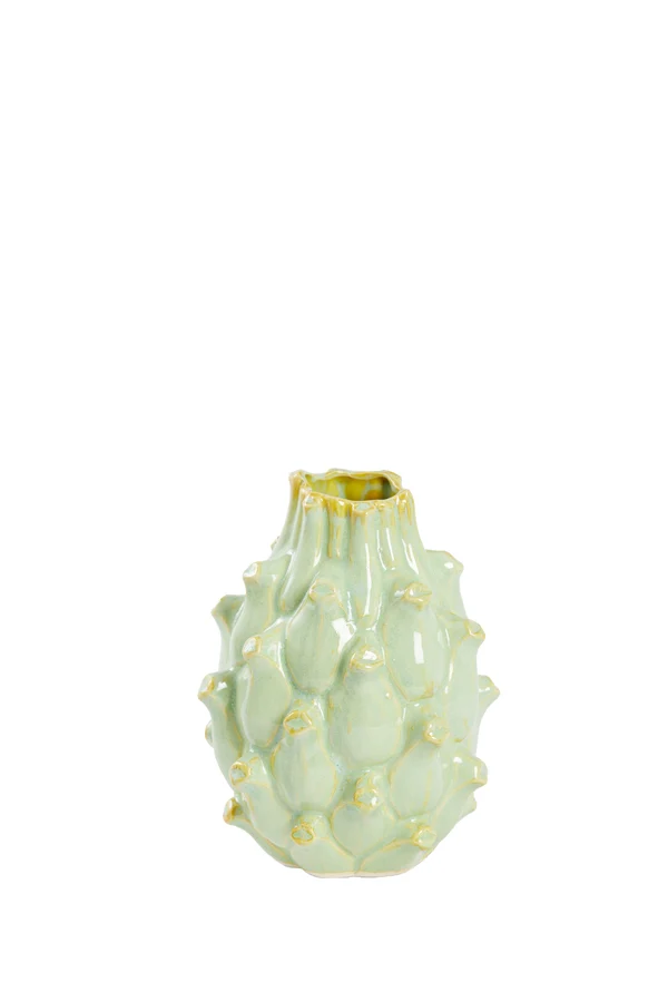 Vase deco 12x16,5 cm TAYA ceramics yellow-green