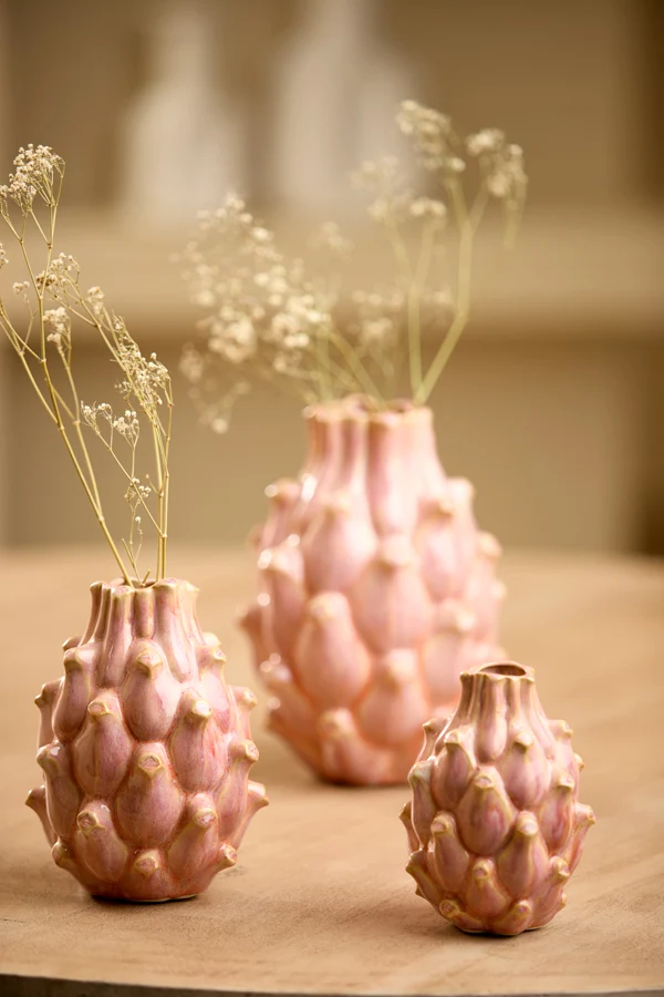 Vase deco 12x16,5 cm TAYA ceramics pink