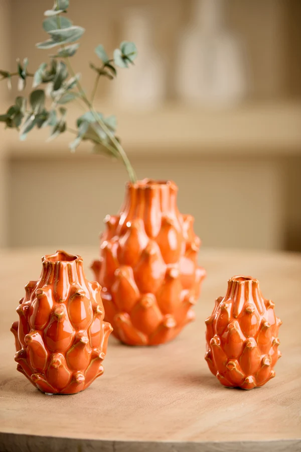 Vase deco 12x16,5 cm TAYA ceramics orange