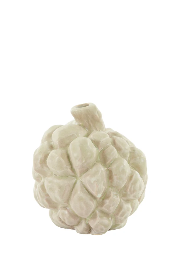 Vase deco 12x12,5 cm PANTHUS ceramics cream