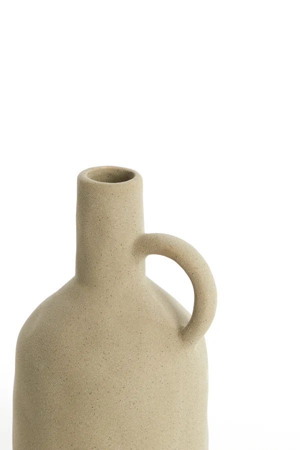 Vase deco 12x11x21,5 cm JONAI ceramics matt olive green