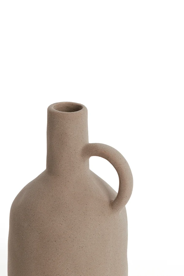Vase deco 12x11x21,5 cm JONAI ceramics matt brown