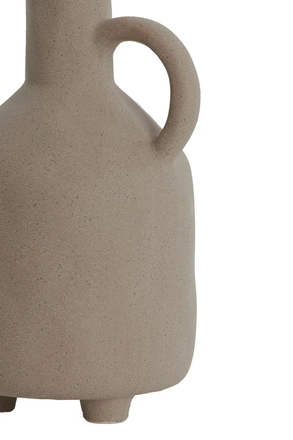 Vase deco 12x11x21,5 cm JONAI ceramics matt brown