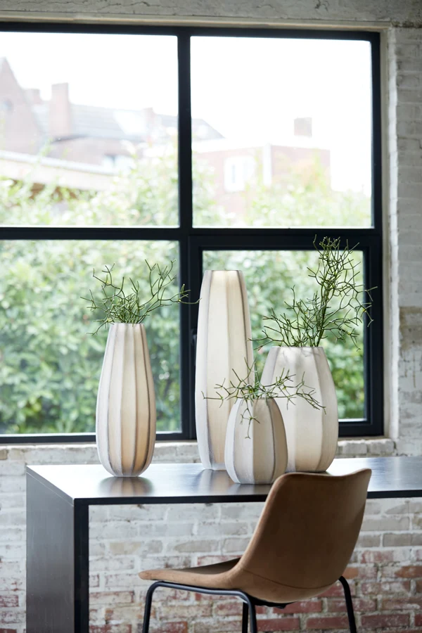 Vase 23x38 cm BRADLEY glass light brown