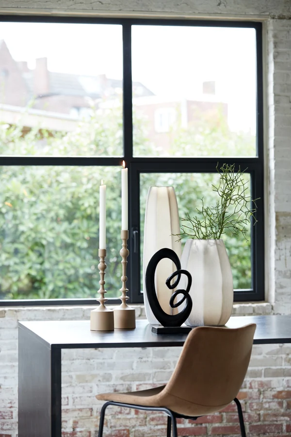 Vase 23x38 cm BRADLEY glass light brown