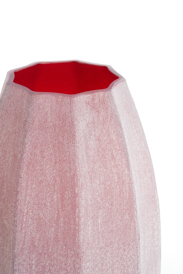 Vase 23x38 cm BRADLEY glass burgundy