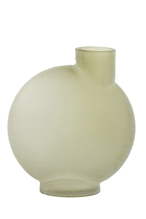 Vase 33x16,5x36,5 cm TORNA glass olive green