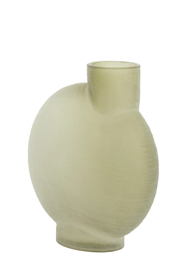 Vase 33x16,5x36,5 cm TORNA glass olive green