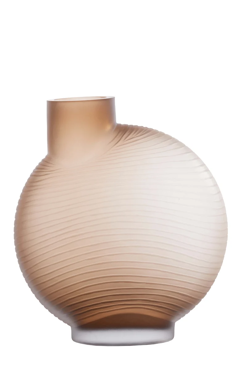 Vase 33x16,5x36,5 cm TORNA glass brown