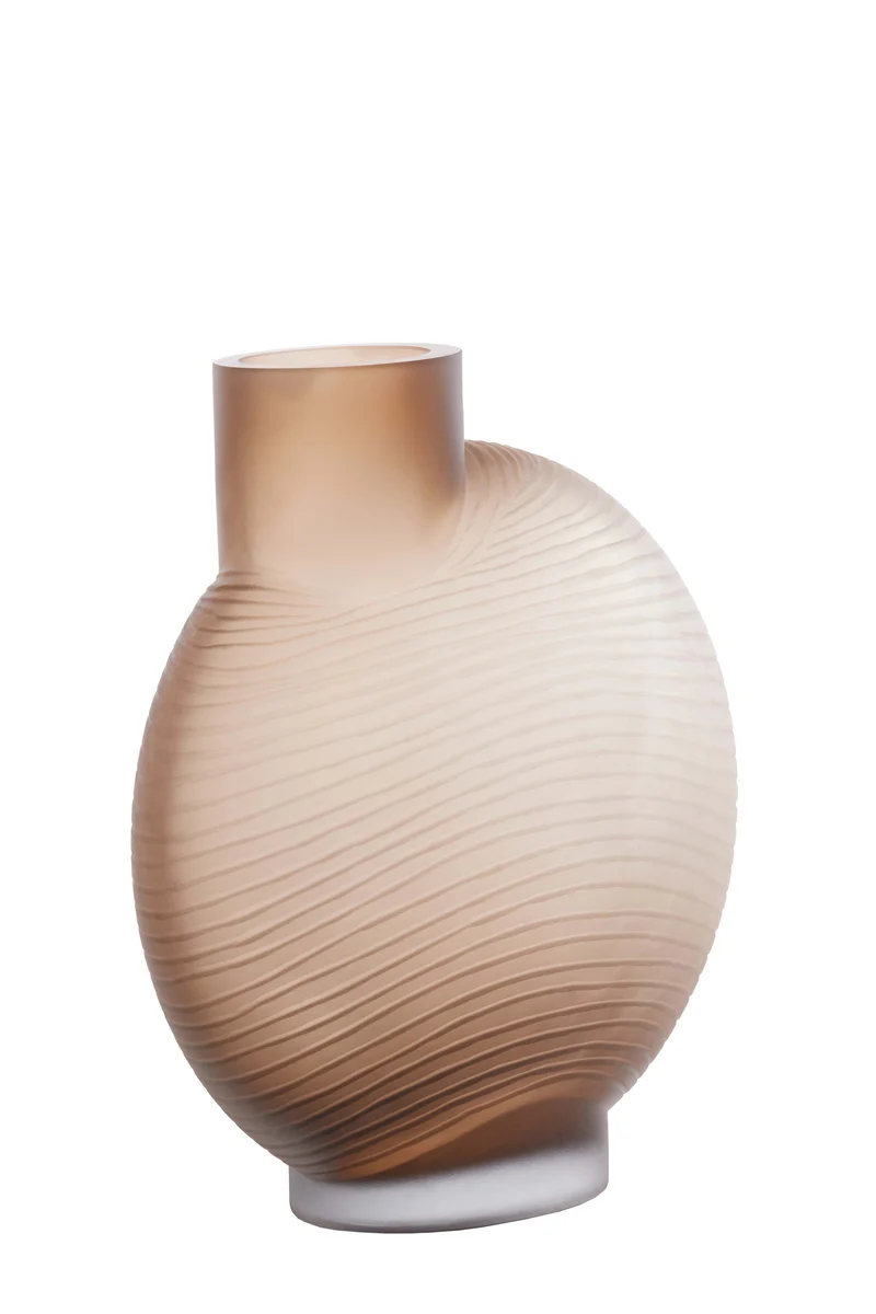 Vase 33x16,5x36,5 cm TORNA glass brown