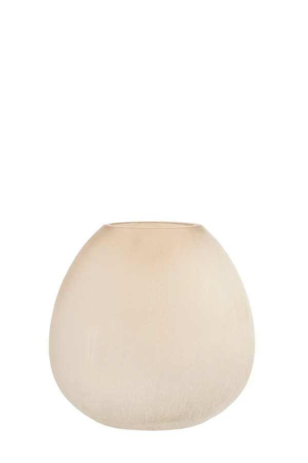 Vase 33x13x33,5 cm SANTINO glass matt light brown