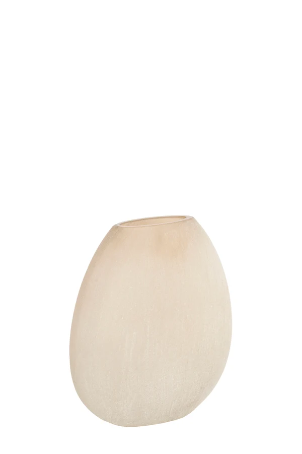 Vase 33x13x33,5 cm SANTINO glass matt light brown