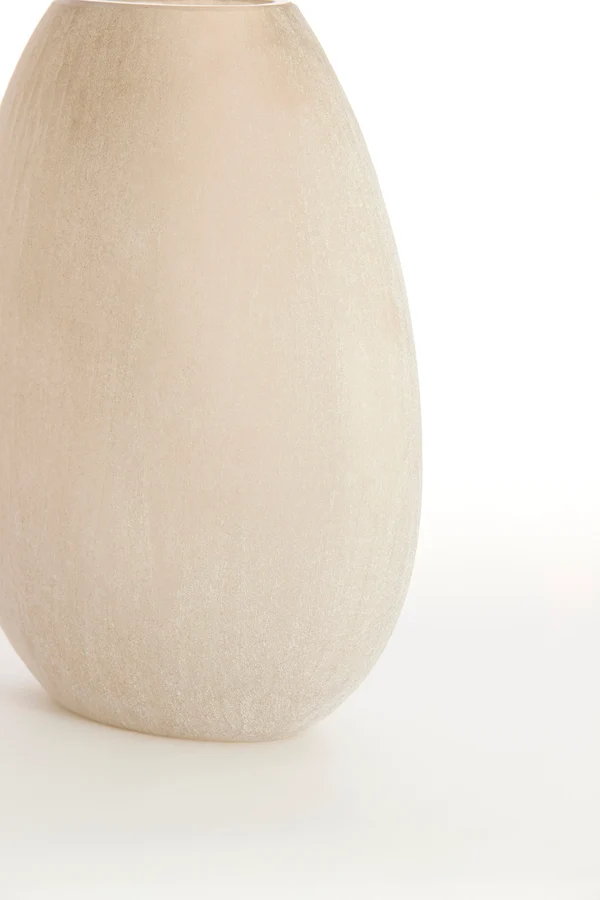 Vase 33x13x33,5 cm SANTINO glass matt light brown