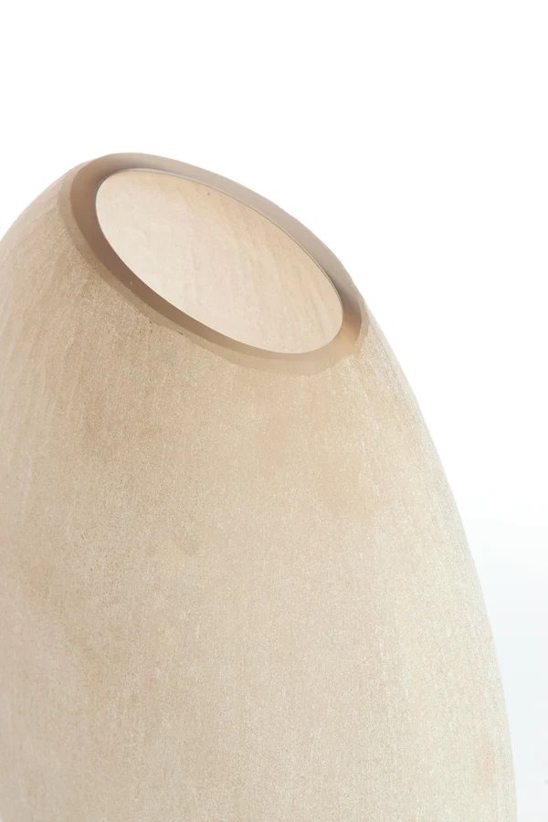 Vase 33x13x33,5 cm SANTINO glass matt light brown