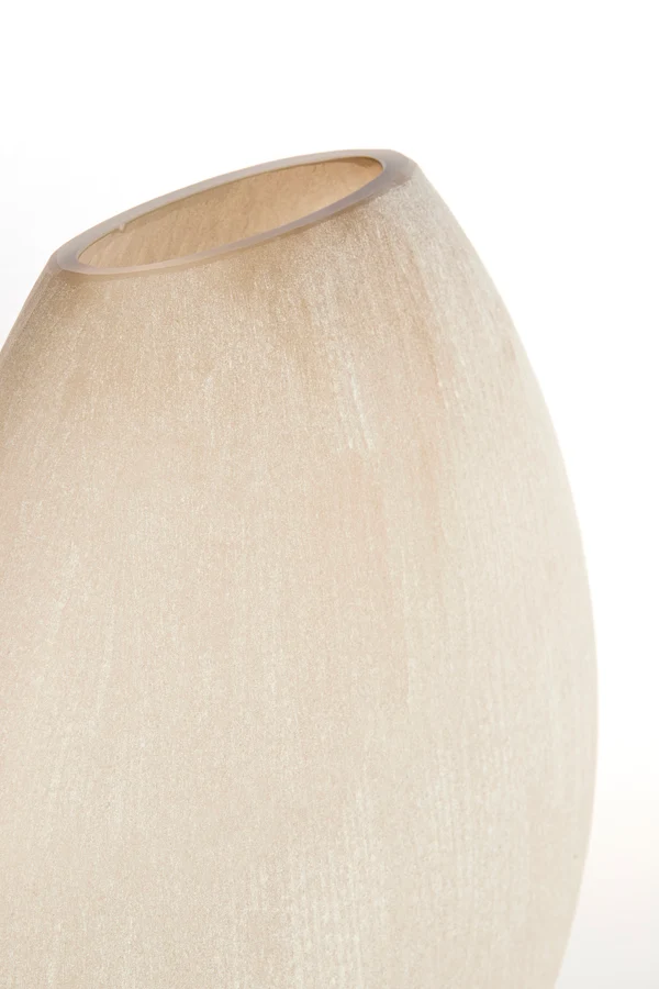 Vase 33x13x33,5 cm SANTINO glass matt light brown