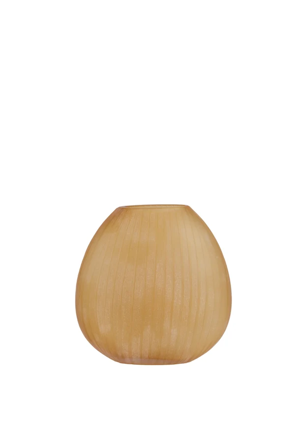 Vase 33x13x33,5 cm SANTINO glass matt amber