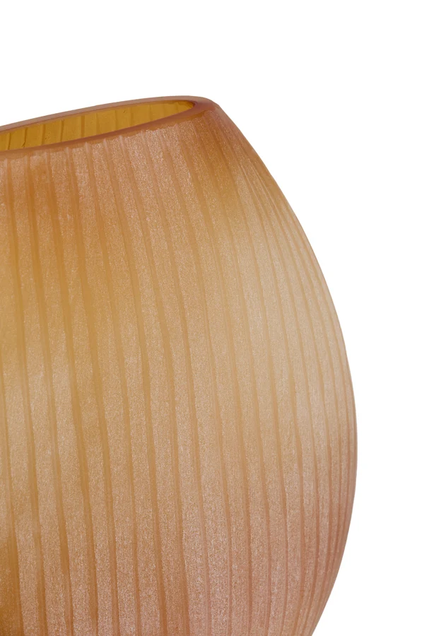 Vase 33x13x33,5 cm SANTINO glass matt amber