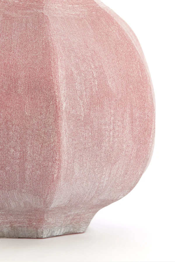 Vase 32,5x32 cm TEJEDA glass dark pink