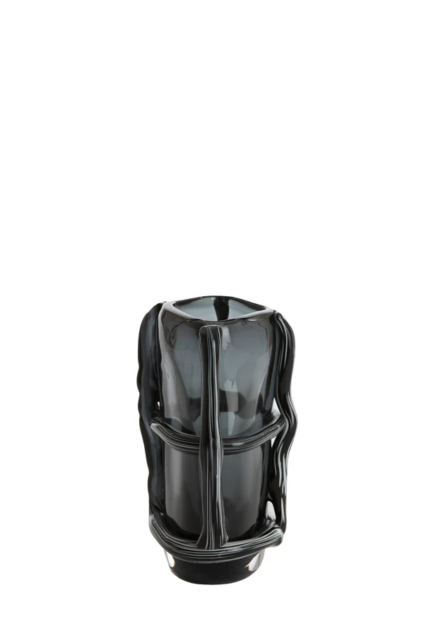 Vase 19x14x22 cm ASHORO glass grey
