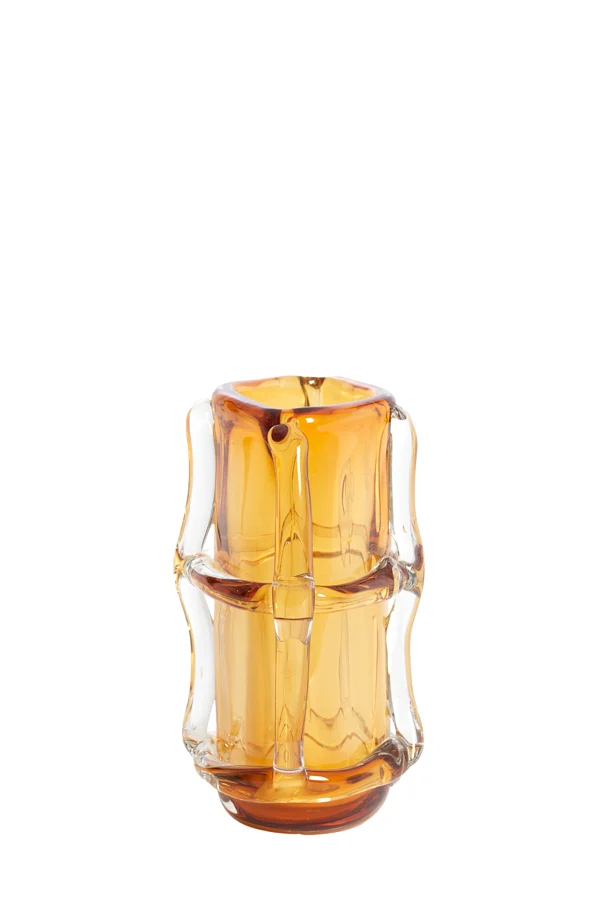 Vase 19x14x22 cm ASHORO glass amber