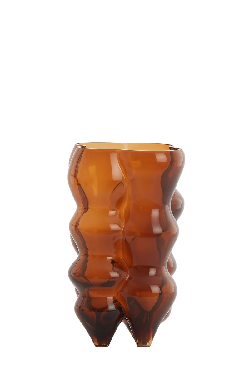 Vase 19,5x34 cm CEREA glass amber