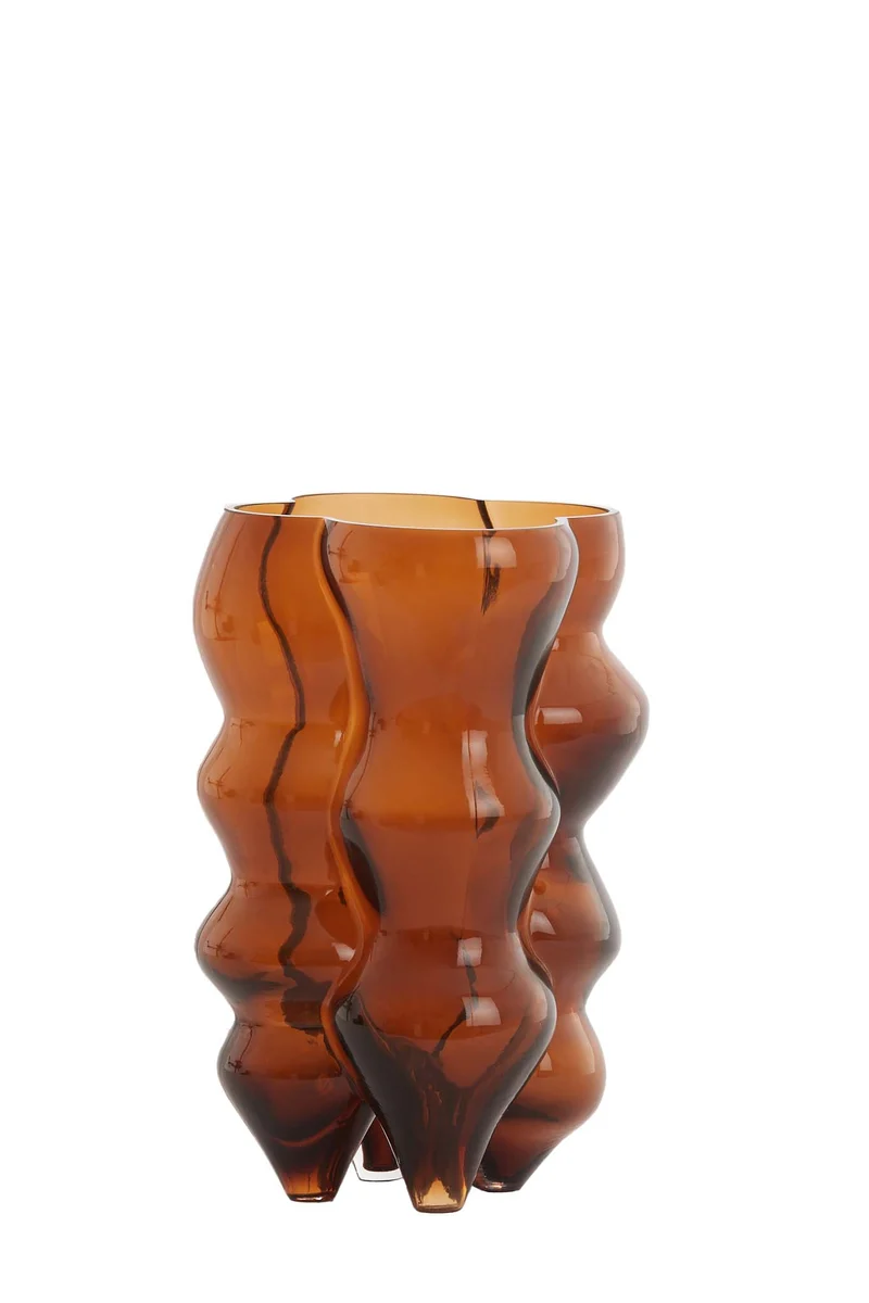 Vase 19,5x34 cm CEREA glass amber