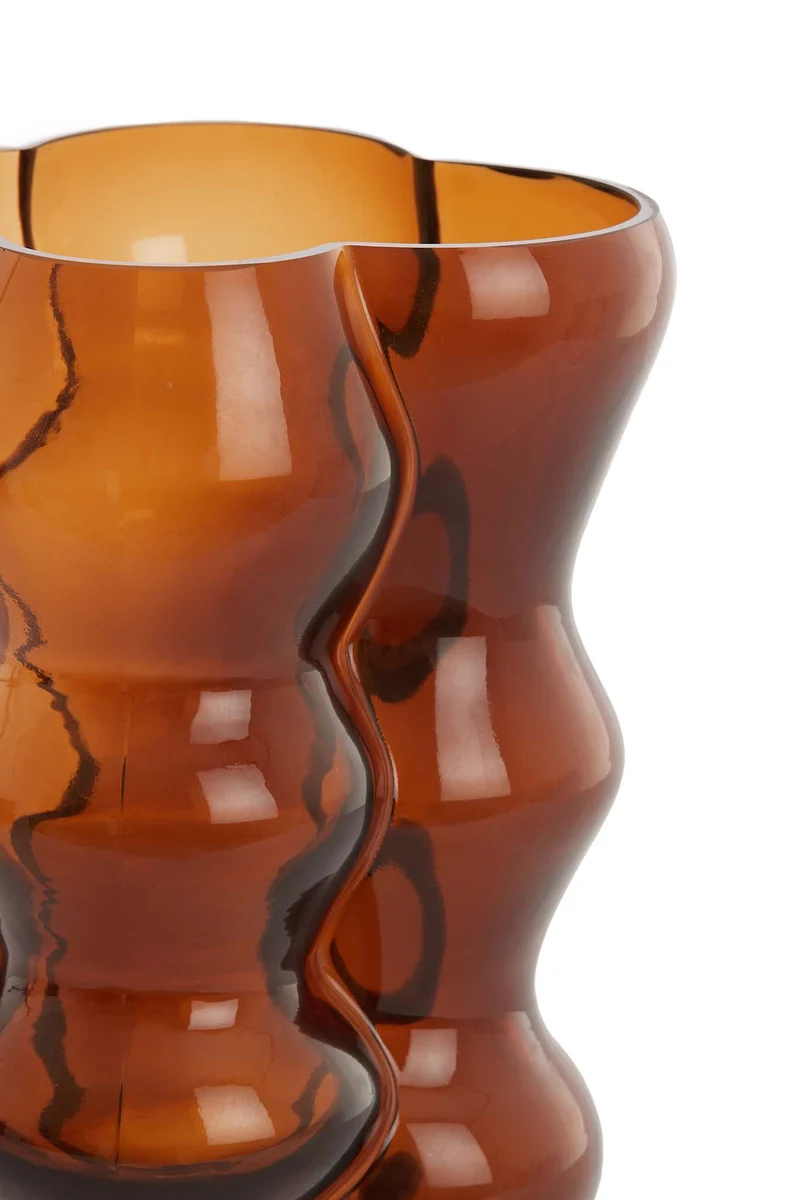 Vase 19,5x34 cm CEREA glass amber