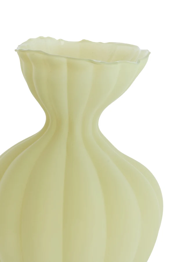 Vase 19,5x30,5 cm VARENNA glass matt olive green