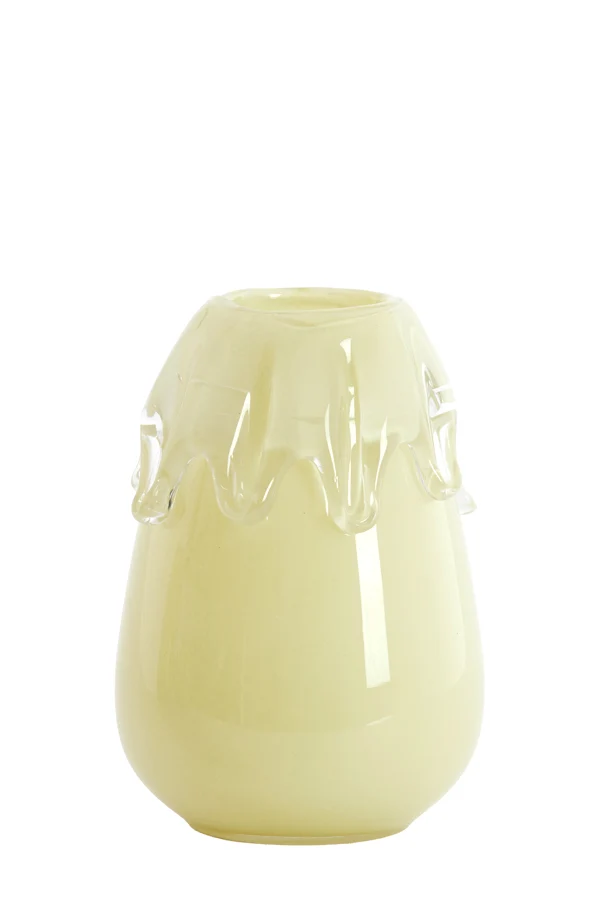 Vase 19,5x26,5 cm LYSIRA glass light yellow