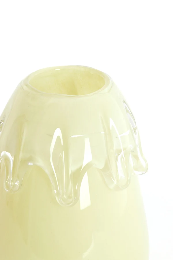 Vase 19,5x26,5 cm LYSIRA glass light yellow