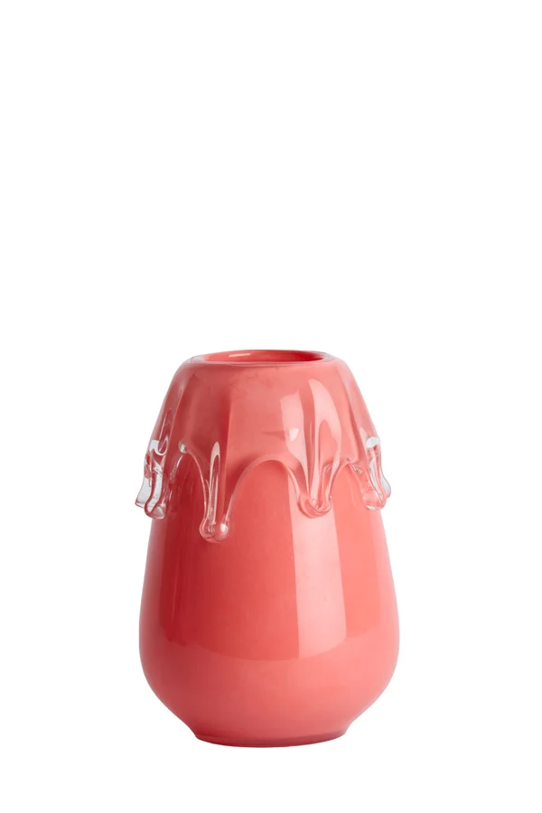 Vase 19,5x26,5 cm LYSIRA glass coral